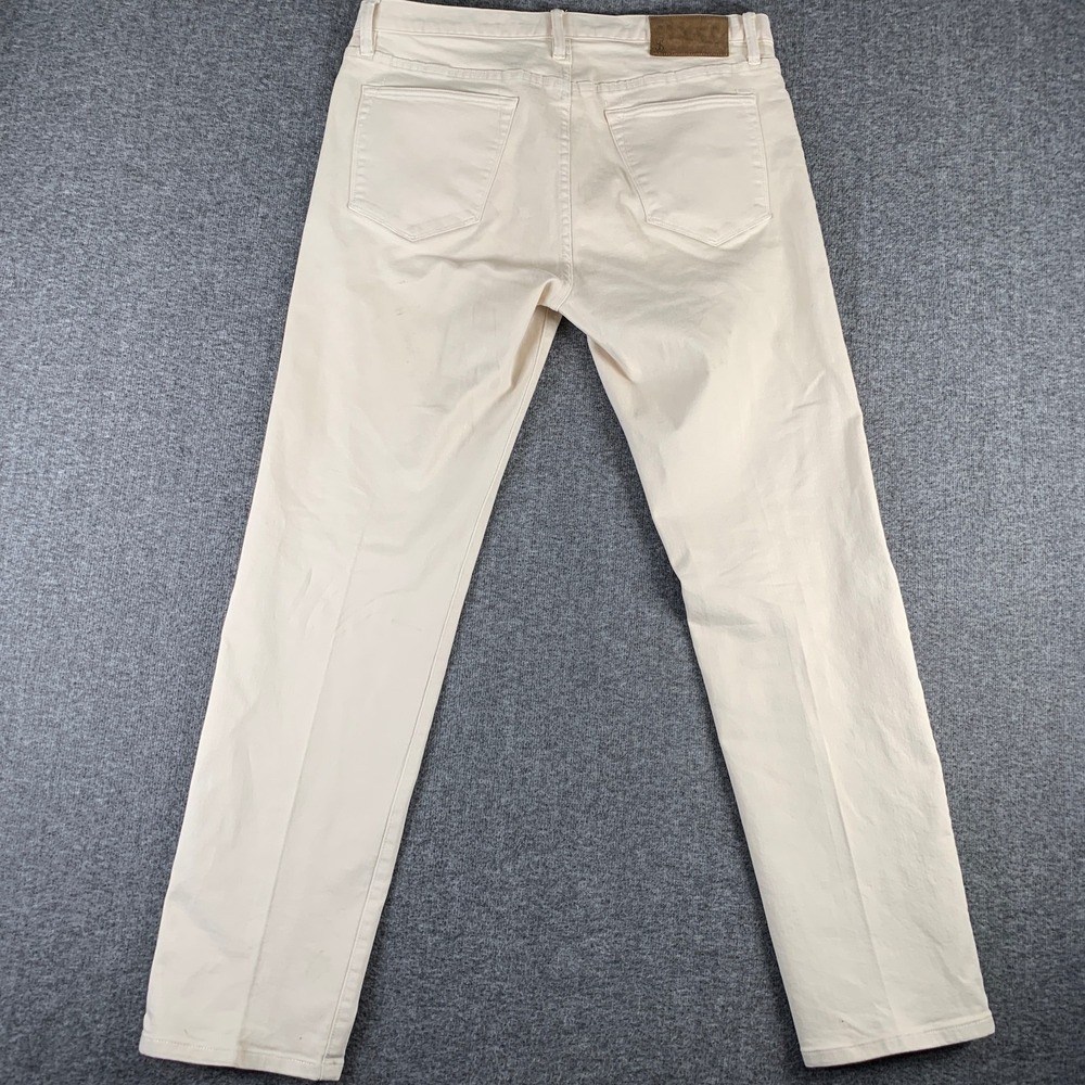 Todd Snyder Jeans Men 33x32 Cream Stretch 5 Pocket Pants Modern - Picture 11 of 16